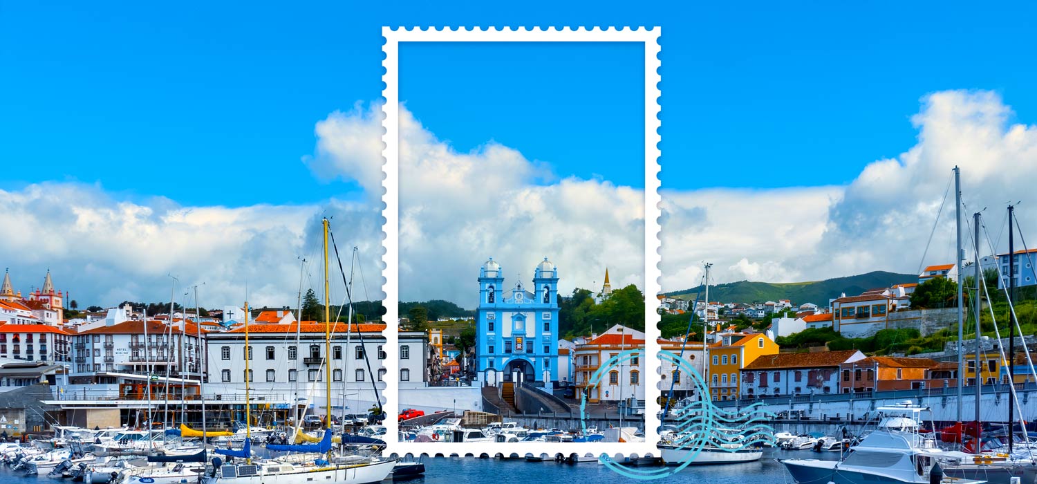 City of Angra do Heroísmo seen from its marina.