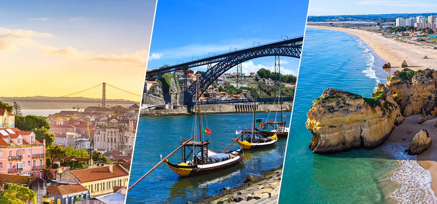 Lisbon, Porto and Faro.