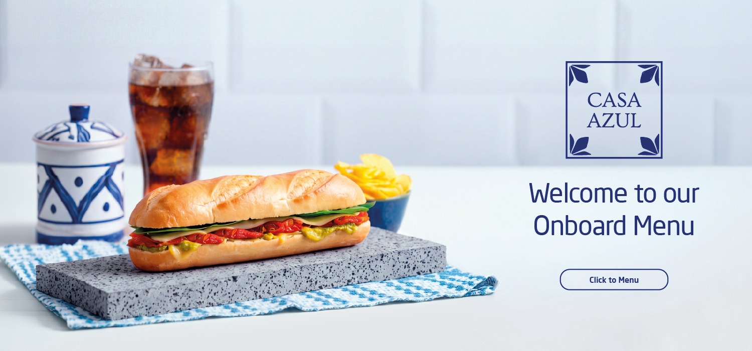 Casa Azul. Welcome to our onboard menu.
