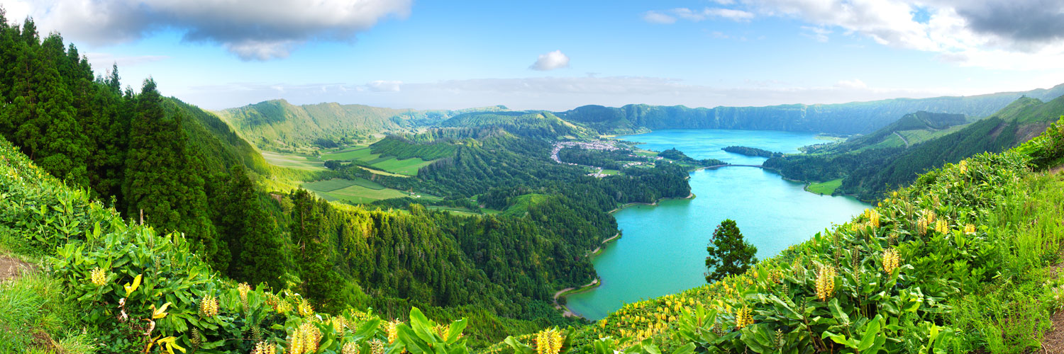 View over Sete Cidades lagoons.