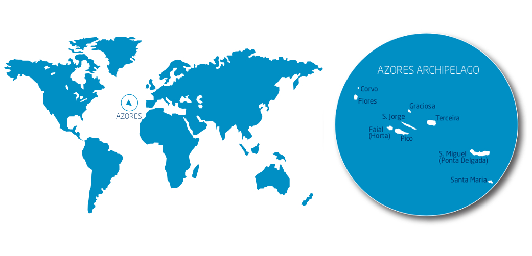 World Map - Azores